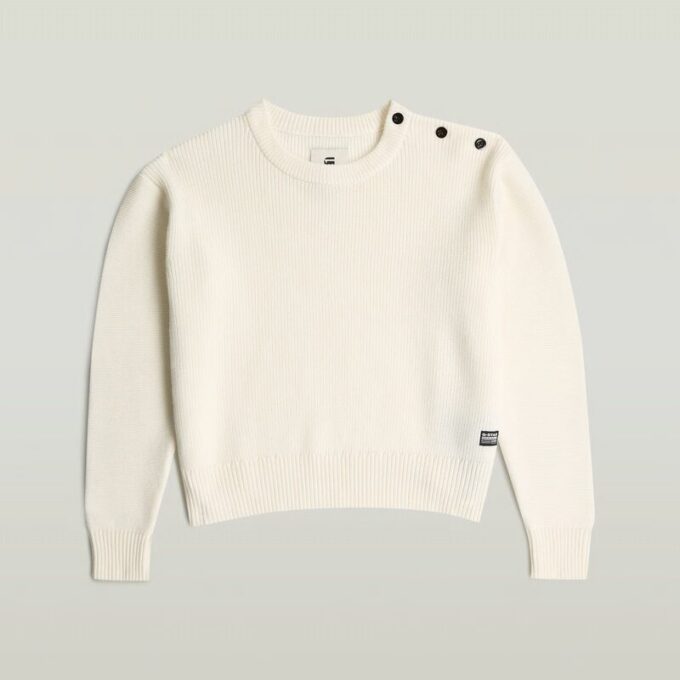 Girls Fisherman Crop Knit Cardigan