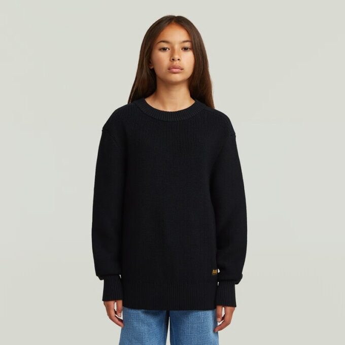 Girls Fisherman Knit Cardigan