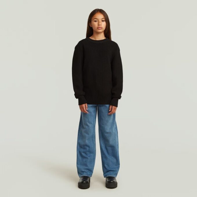 Girls Fisherman Knit Cardigan