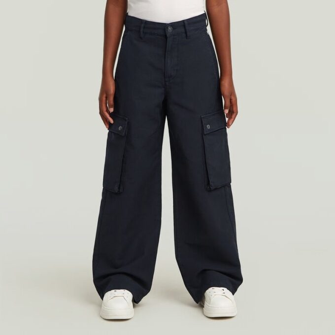 Girls High Waist Cargo Pants