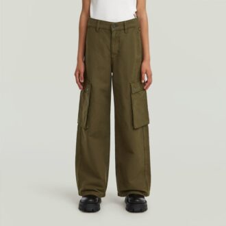 Girls High Waist Cargo Pants