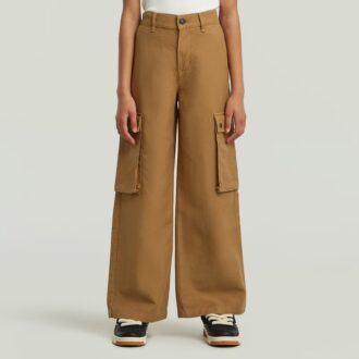 Girls High Waist Cargo Pants