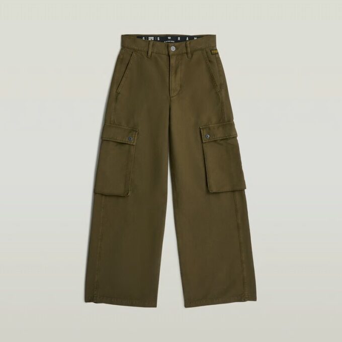 Girls High Waist Cargo Pants