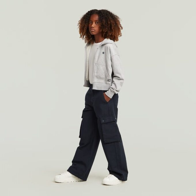 Girls High Waist Cargo Pants