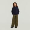 Girls High Waist Cargo Pants