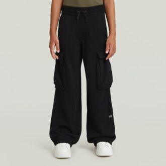 Girls High Waist Cargo Sweat Pants