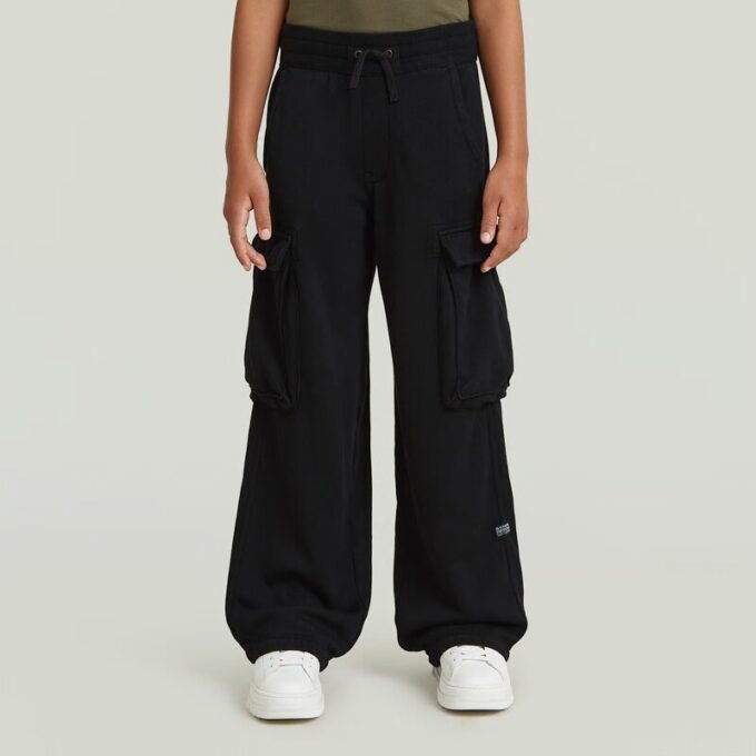 Girls High Waist Cargo Sweat Pants