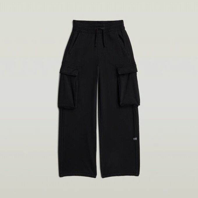Girls High Waist Cargo Sweat Pants