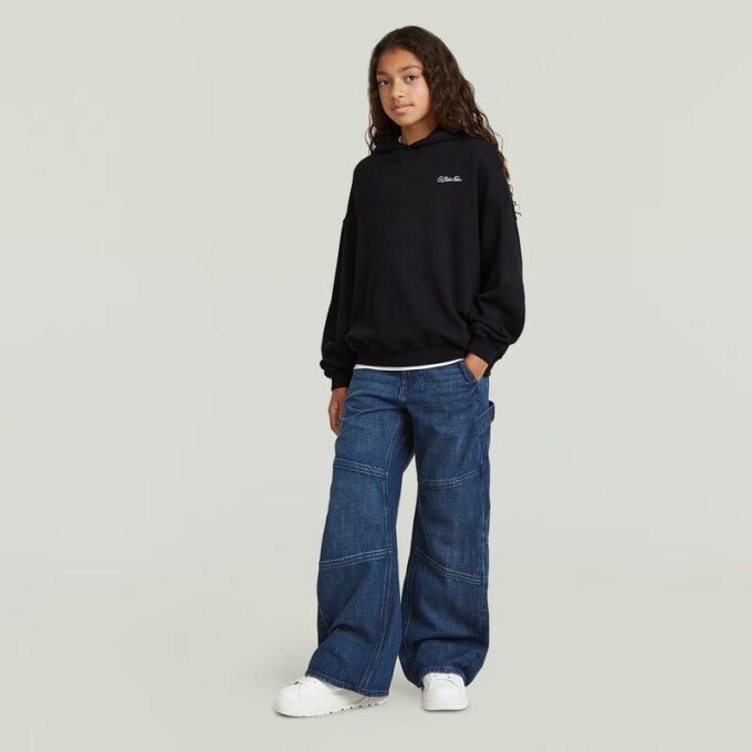 Girls Hooded Oversized Sweater