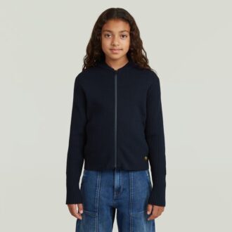 Girls Hybrid Baseball Full Zip Knit