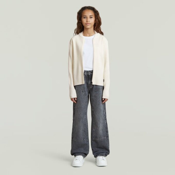 Girls Hybrid Baseball Full Zip Knit