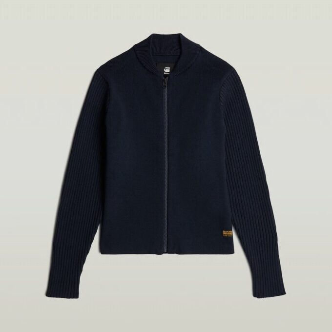 Girls Hybrid Baseball Full Zip Knit