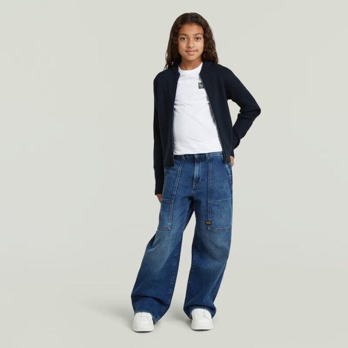 Girls Hybrid Baseball Full Zip Knit