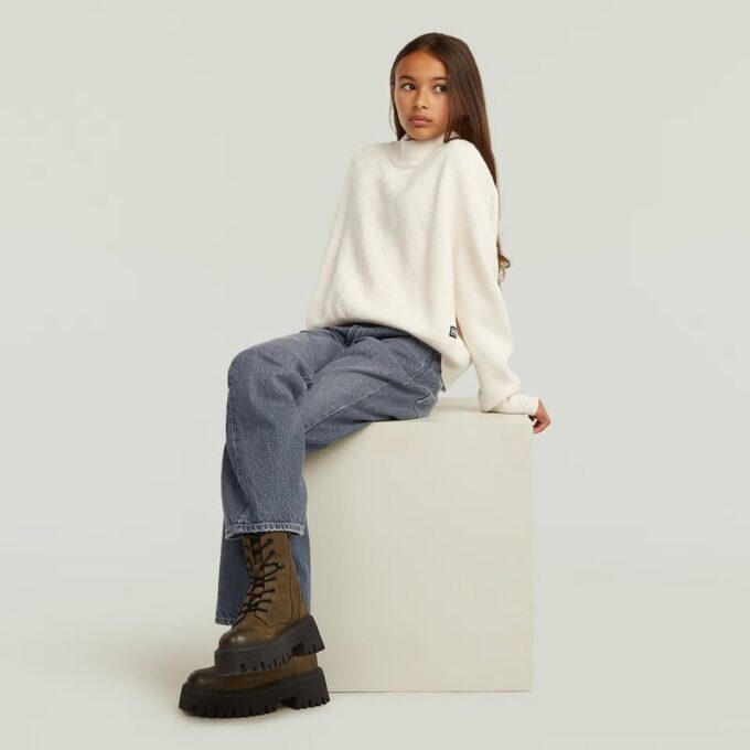 Girls Modern Cableknit Cardigan Girls Modern Cableknit Cardigan