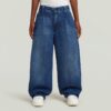Girls Pleated Barrel Chino Loose Jeans Girls Pleated Barrel Chino Loose Jeans