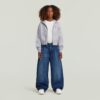Girls Pleated Barrel Chino Loose Jeans Girls Pleated Barrel Chino Loose Jeans