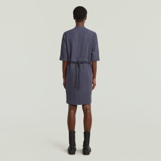 Half Placket Shirt Dress