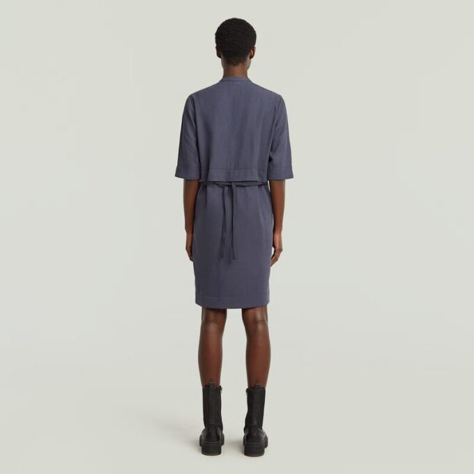Half Placket Shirt Dress