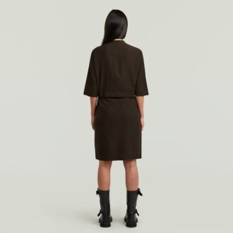 Half Placket Shirt Dress