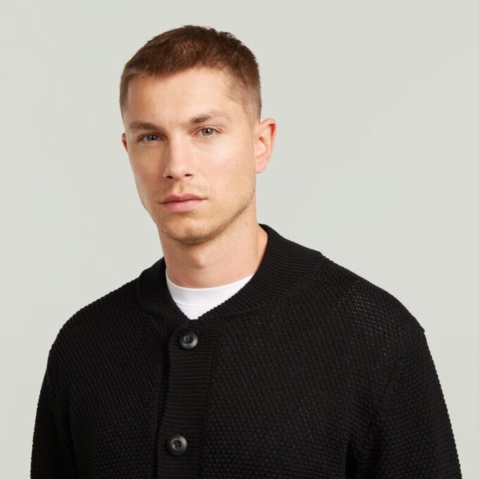 Honey Comb Structure Cardigan Knit Honey Comb Structure Cardigan Knit