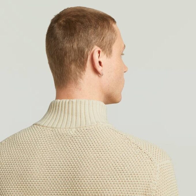 Honey Comb Structure Skipper Knit