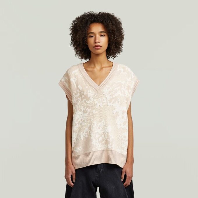 Jacquard Vest Knit Jacquard Vest Knit