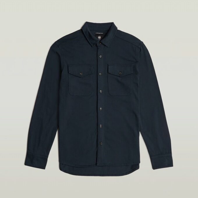 Jersey Shirt Marine Pockets