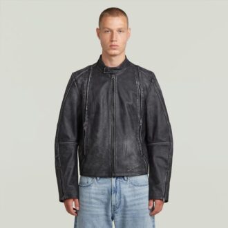 Leather Blouson Jacket