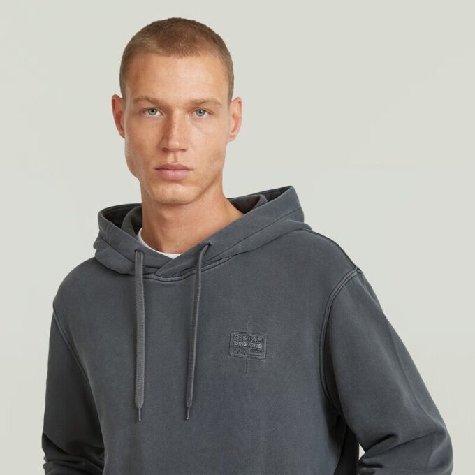 Logo Overdyed Hooded Sweat Logo Overdyed Hooded Sweat