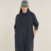 Loose Overdyed Hooded Sweater Dress Loose Overdyed Hooded Sweater Dress