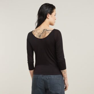 Low Back Slim 34 Sleeve Top