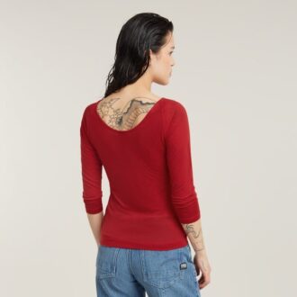 Low Back Slim 34 Sleeve Top