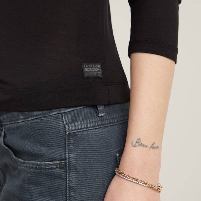 Low Back Slim 34 Sleeve Top