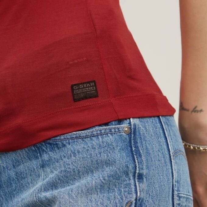 Low Back Slim 34 Sleeve Top Low Back Slim 34 Sleeve Top