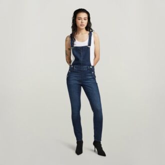 Lynn High Slim Navy Overall