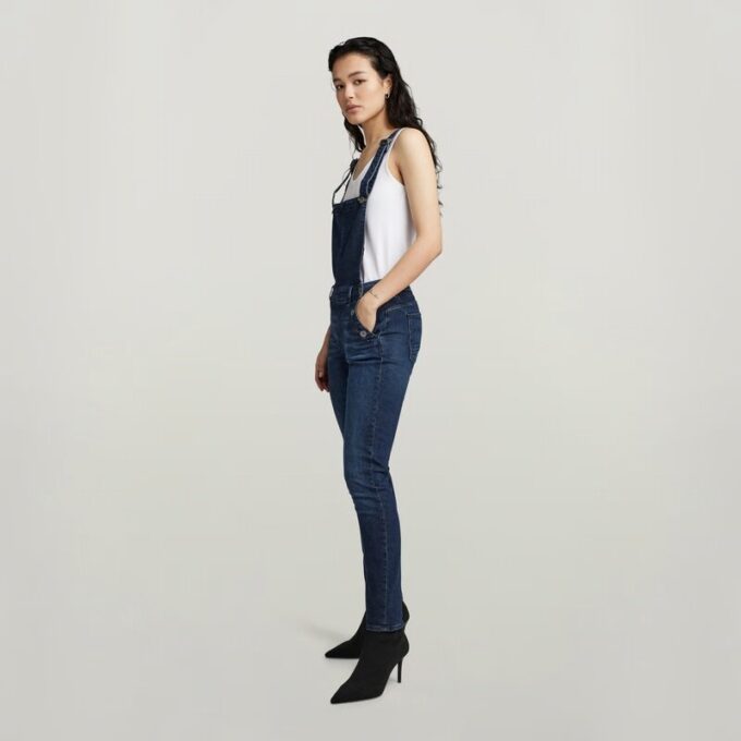 Lynn High Slim Navy Overall