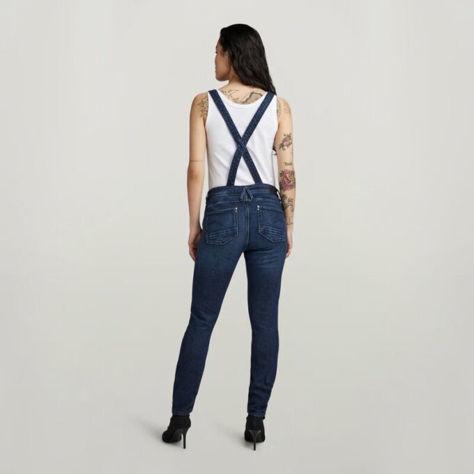 Lynn High Slim Navy Overall