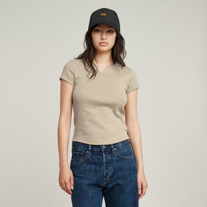 Micro Placket Slim Top