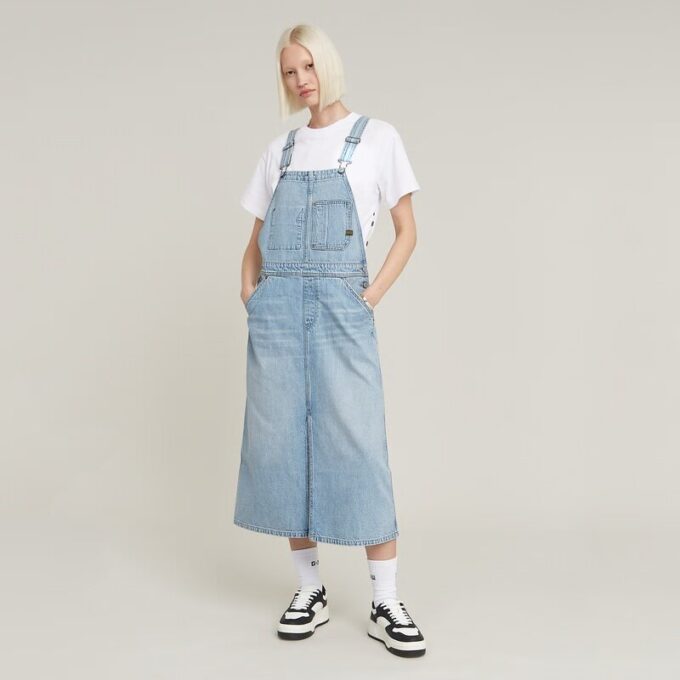 Midi Dungaree Dress