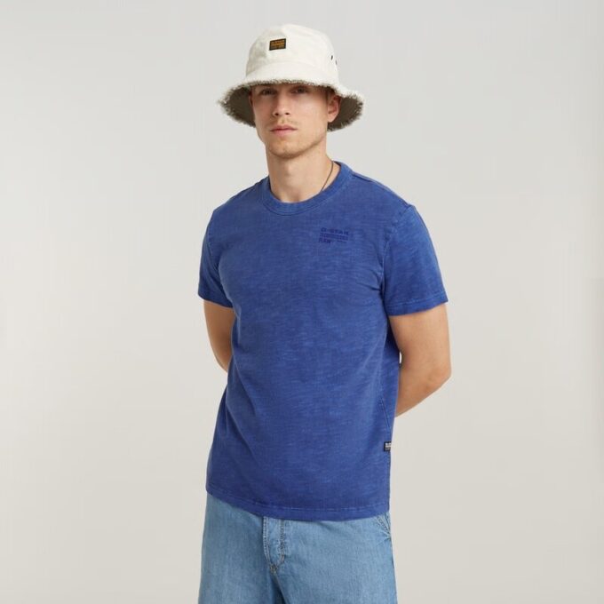 Musa Palm Stencil Pigment Dye T-Shirt Musa Palm Stencil Pigment Dye T-Shirt