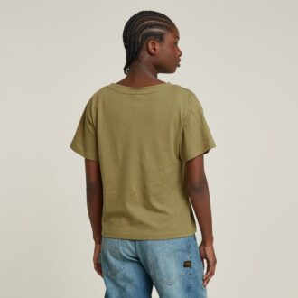 Open V-Neck Relaxed Top