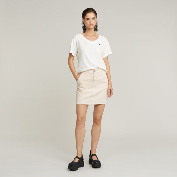 Open V-Neck Relaxed Top