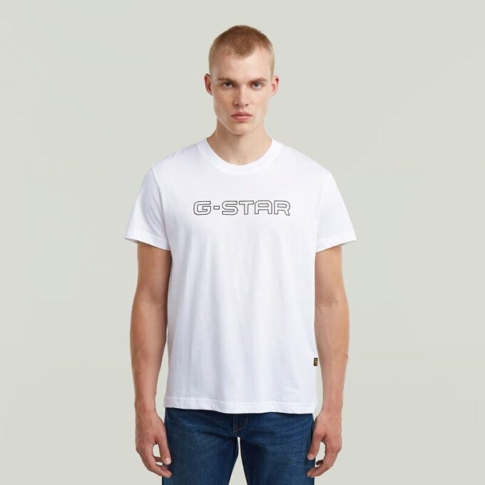 Outline Corporate Script Logo T-Shirt