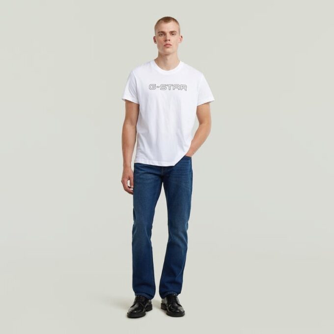 Outline Corporate Script Logo T-Shirt