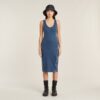 Overdyed Asymmetric Zip Dress