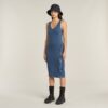 Overdyed Asymmetric Zip Dress