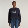 Overdyed Cropped Logo Loose Sweater