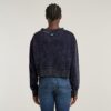 Overdyed Cropped Logo Loose Sweater