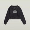 Overdyed Cropped Logo Loose Sweater Overdyed Cropped Logo Loose Sweater