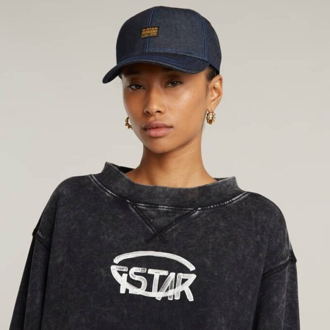 Overdyed Cropped Logo Loose Sweater Overdyed Cropped Logo Loose Sweater